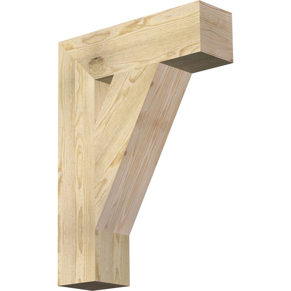 Ekena Millwork Traditional Block Rough Sawn Bracket, Douglas Fir, 6"W x 22"D x 30"H BKT06X22X30TRA05RDF - main